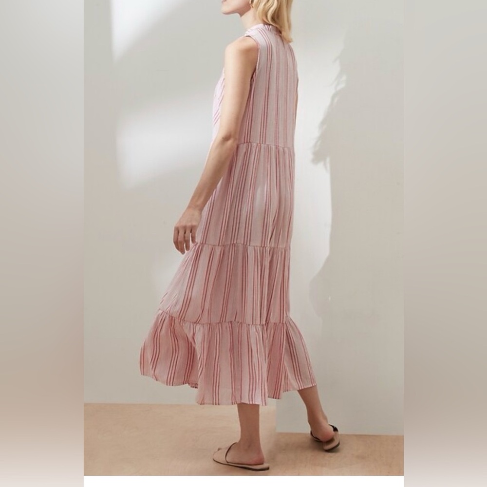 Banana Republic Sleeveless Striped Gauze Maxi Dress